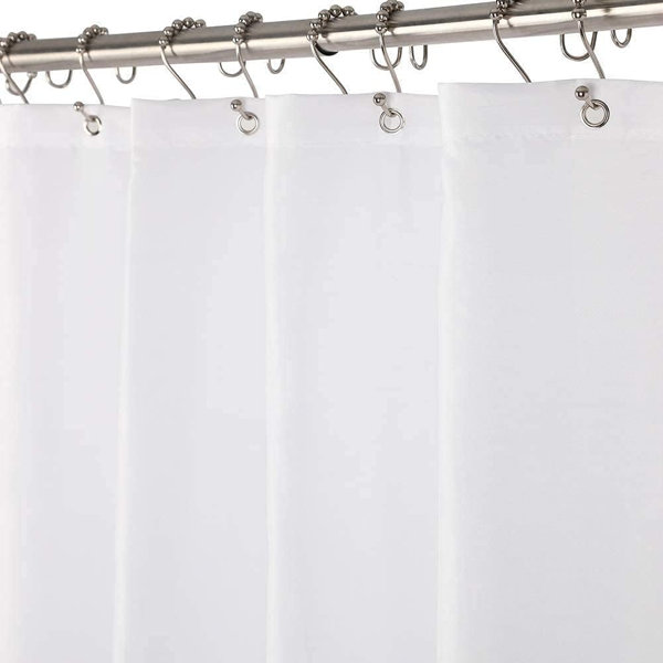 Latitude Run?? White Shower Liner Cloth Waterproof, Soft White Shower